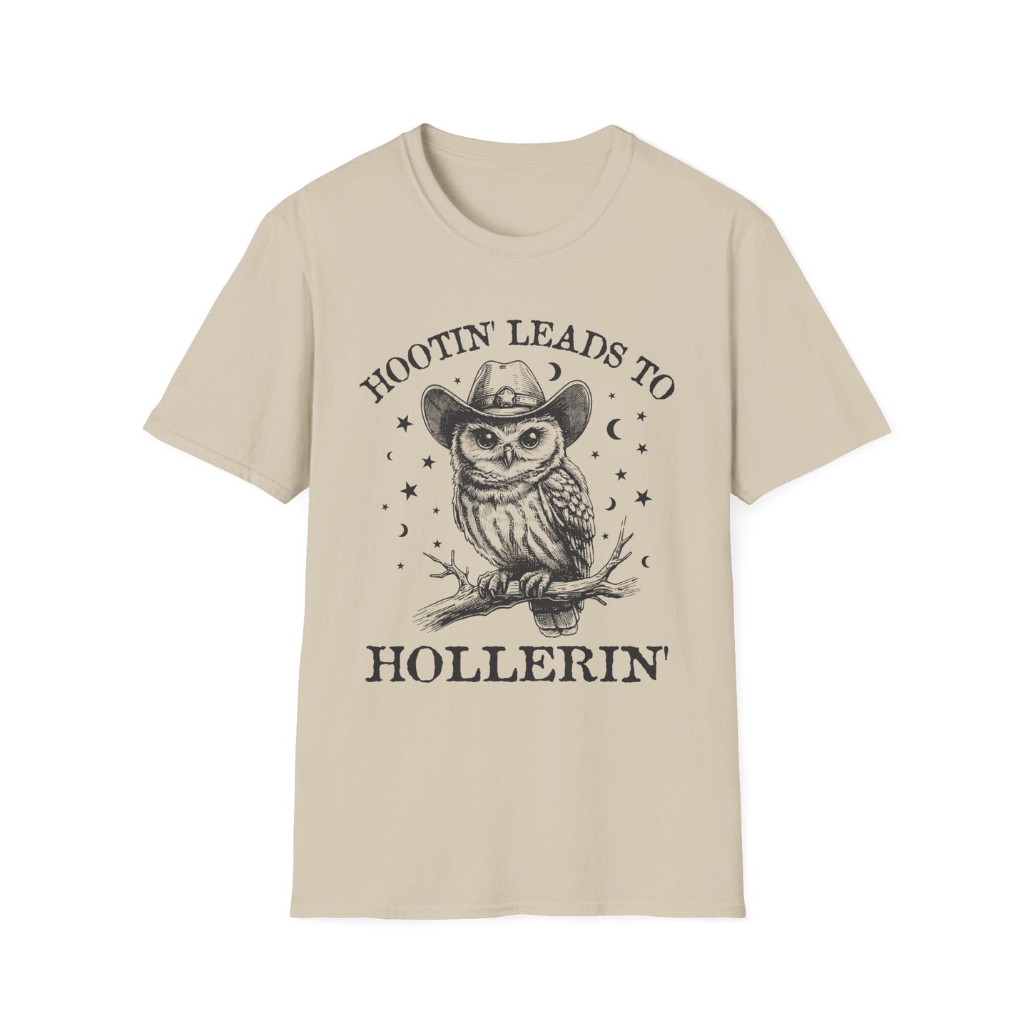 Hootin' Leads to Hollerin' Owl Adult Tee