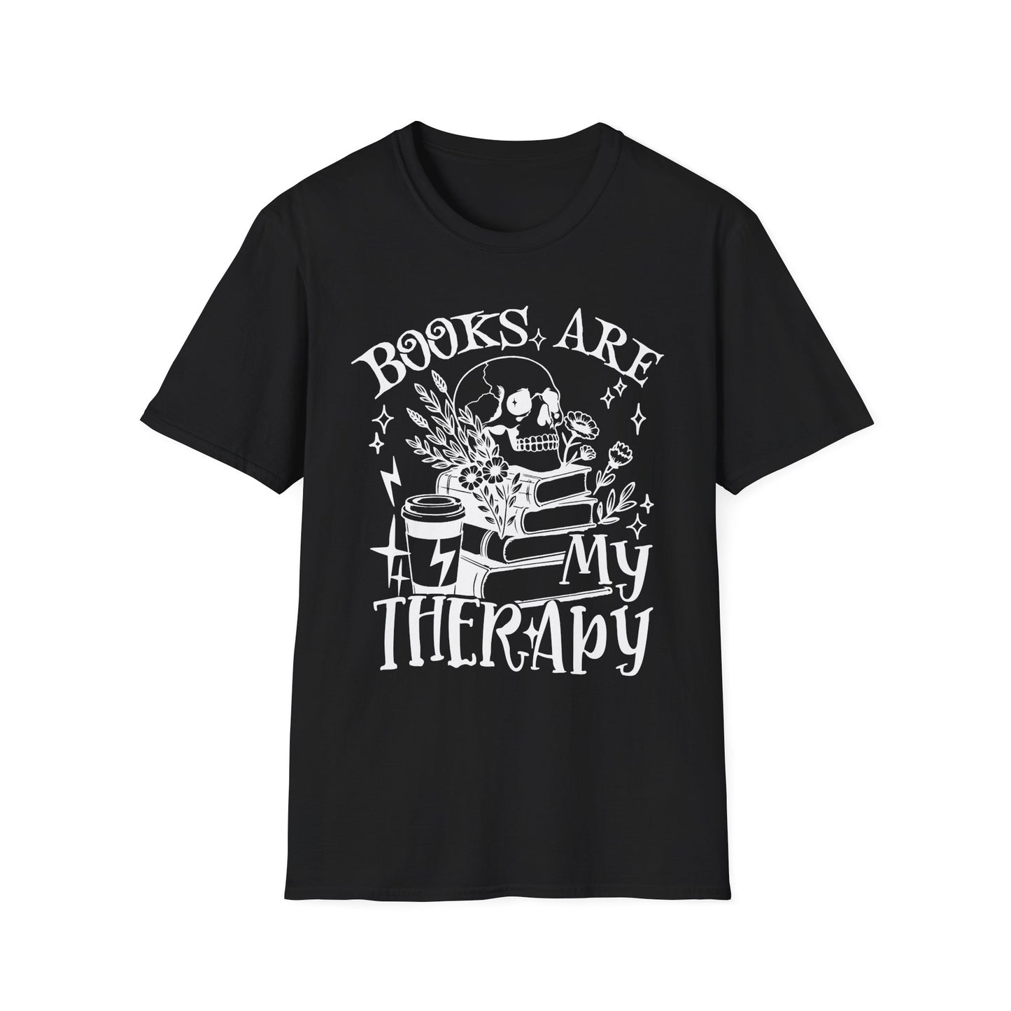 Books Are My Therapy Adult Tee