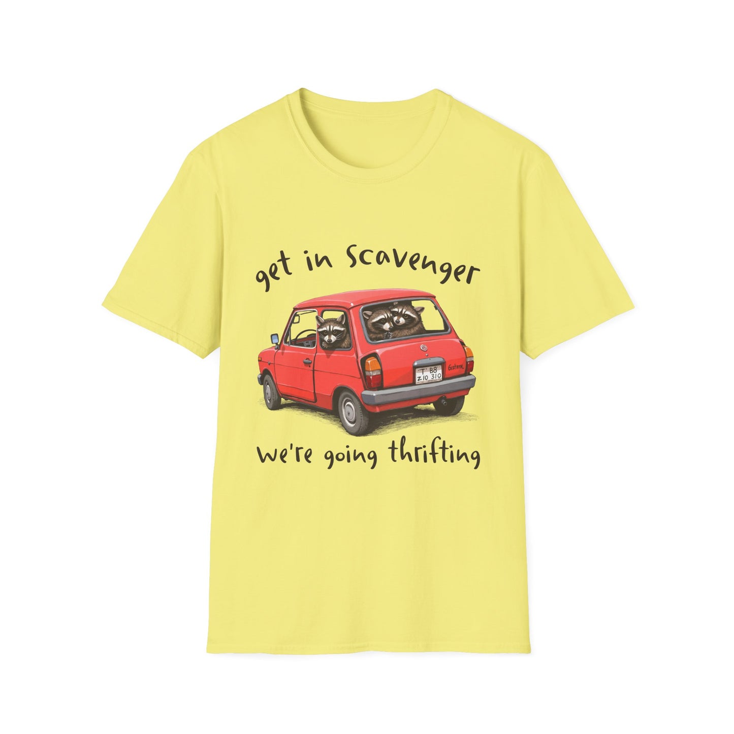 Racoons Get In Scavenger, We're Going Thrifting Adult Tee
