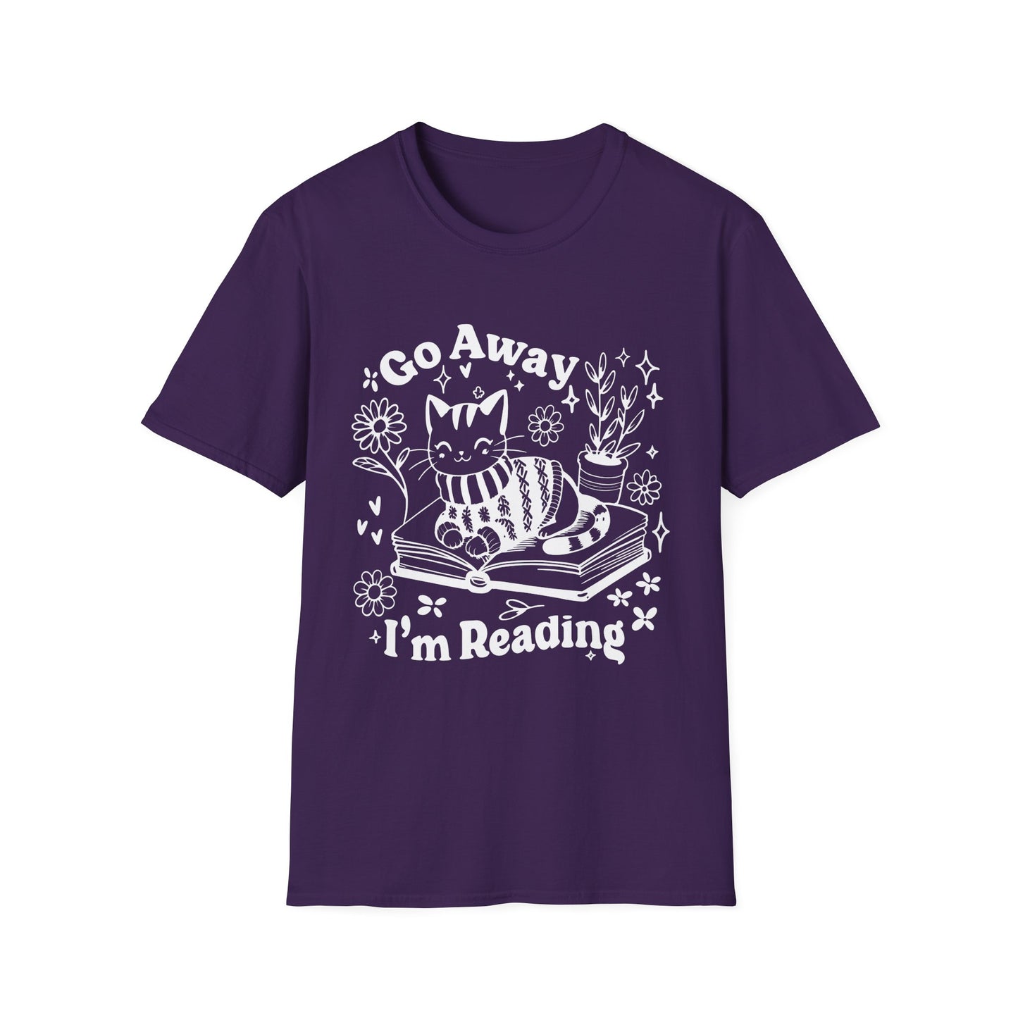 Go Away I'm Reading Adult Tee