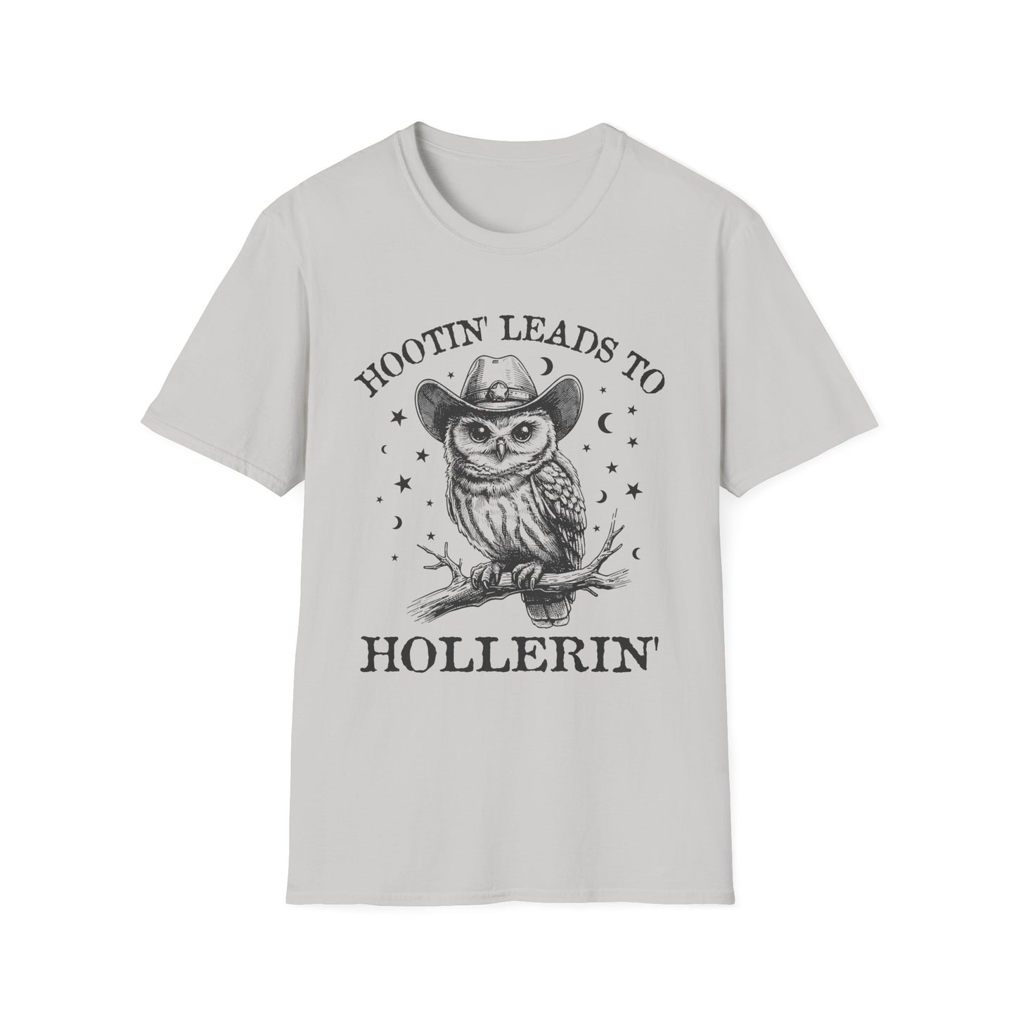 Hootin' Leads to Hollerin' Owl Adult Tee