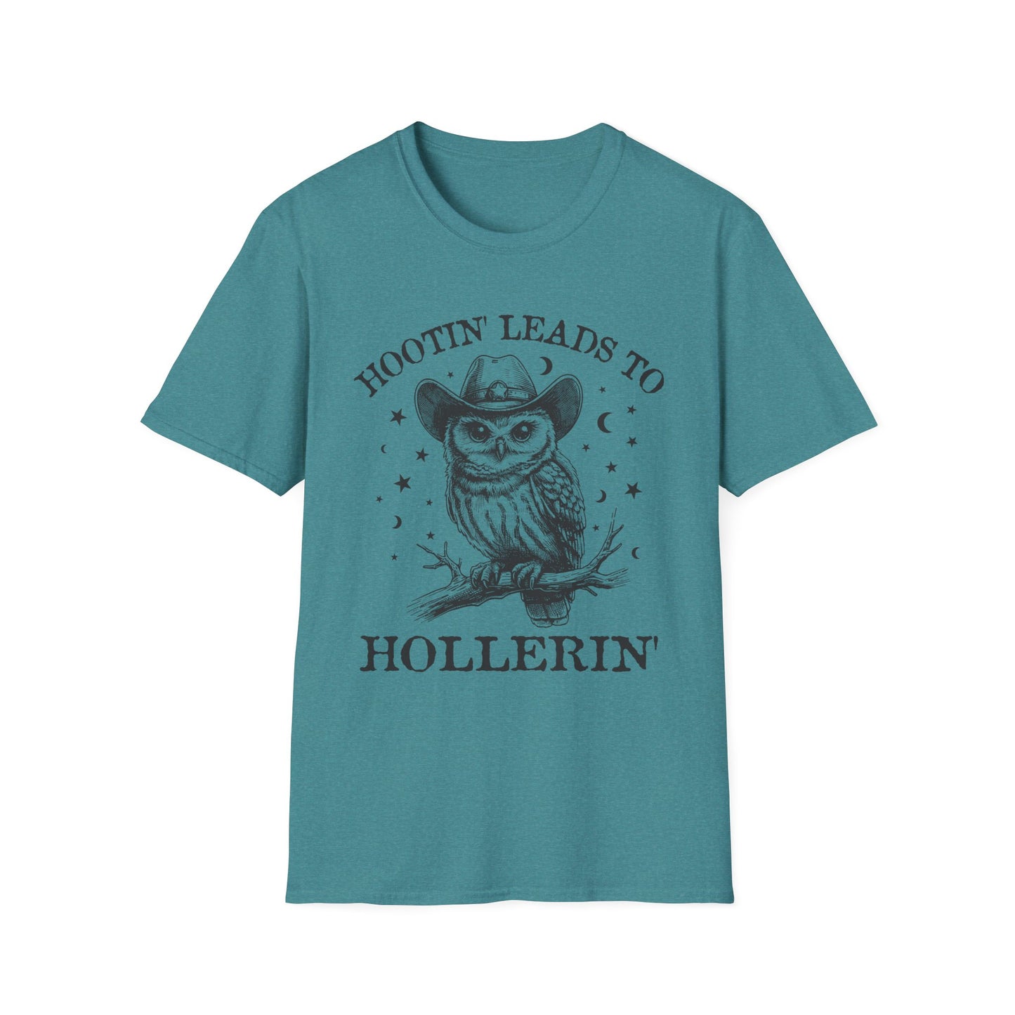 Hootin' Leads to Hollerin' Owl Adult Tee