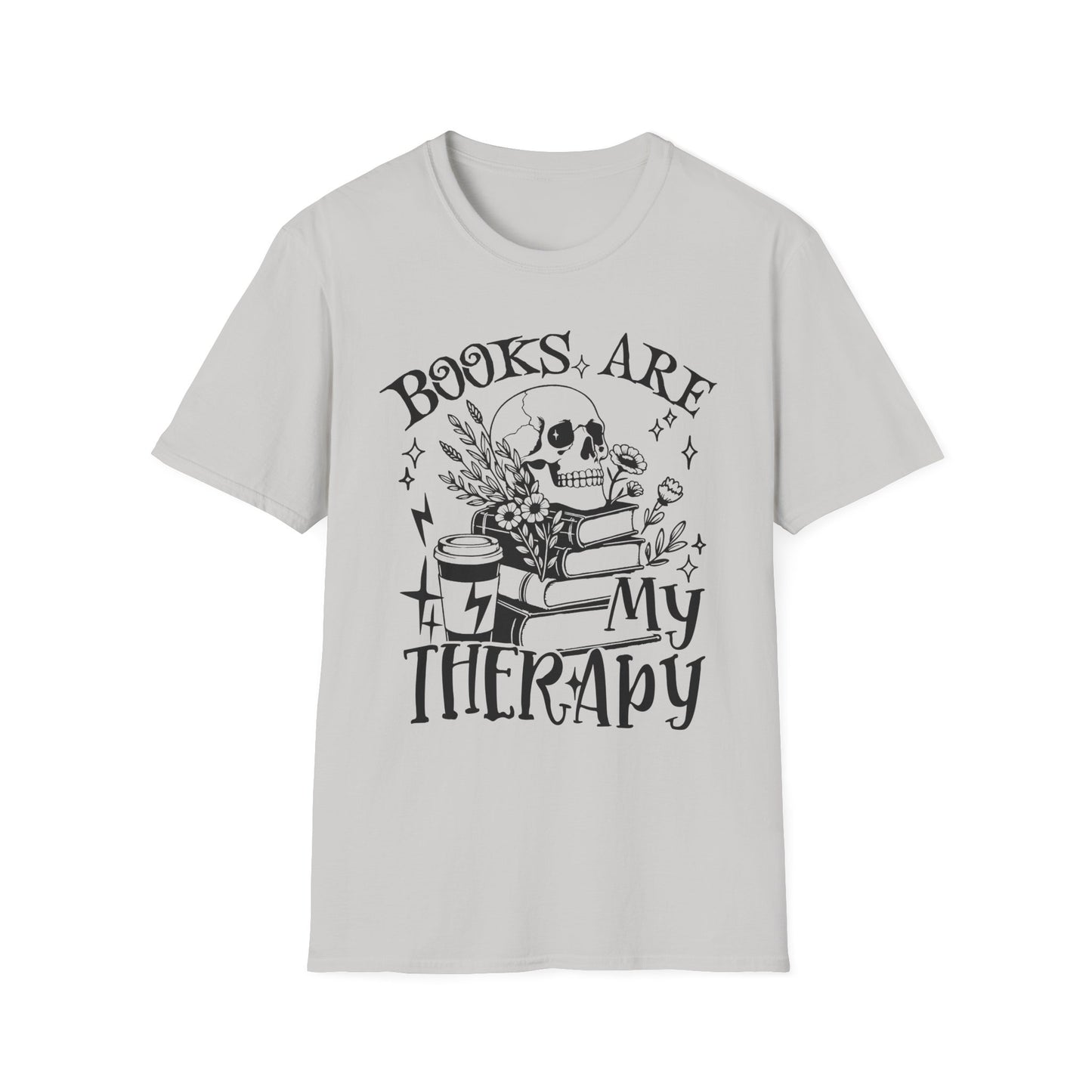 Books Are My Therapy Adult Tee