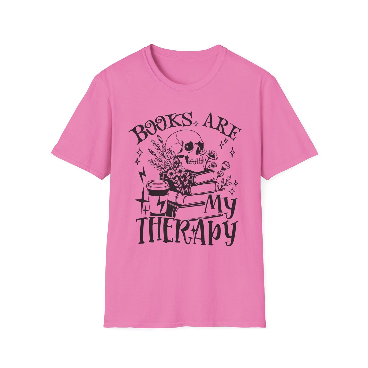 Books Are My Therapy Adult Tee