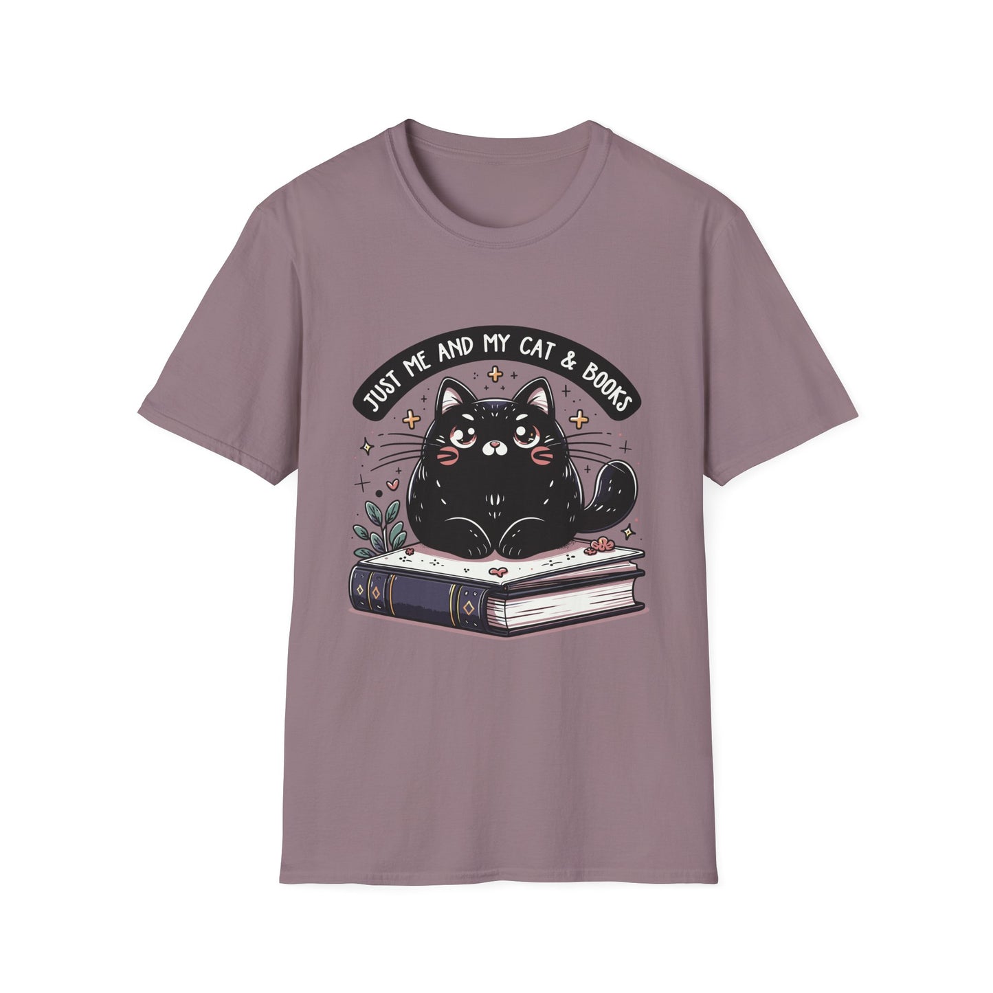 Just Me and My Cat & Books Adult Tee