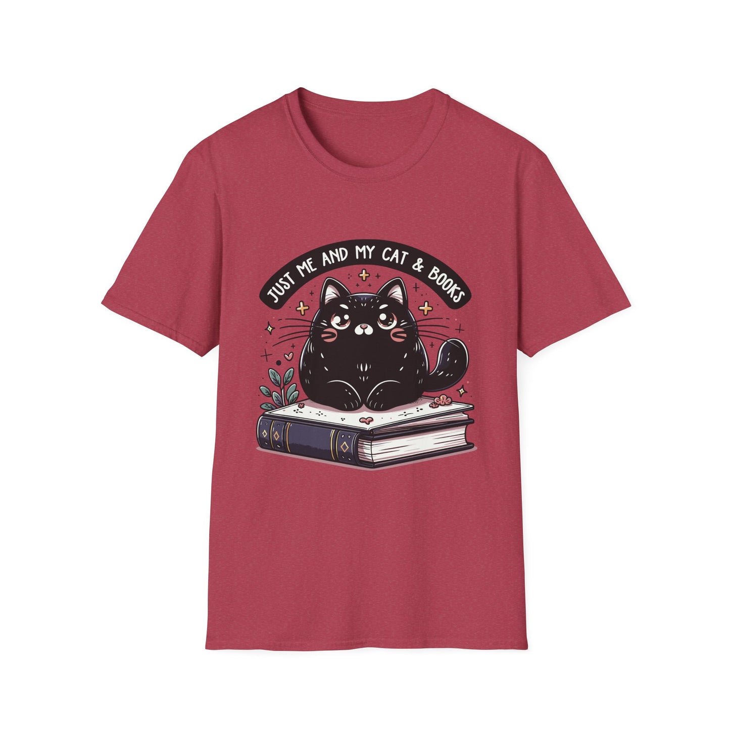 Just Me and My Cat & Books Adult Tee