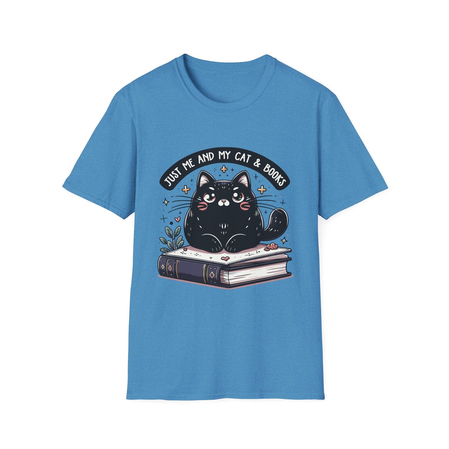 Just Me and My Cat & Books Adult Tee