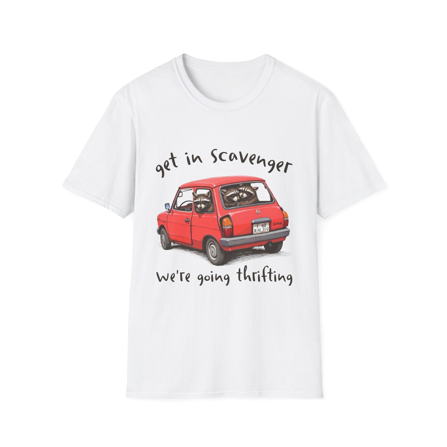 Racoons Get In Scavenger, We're Going Thrifting Adult Tee