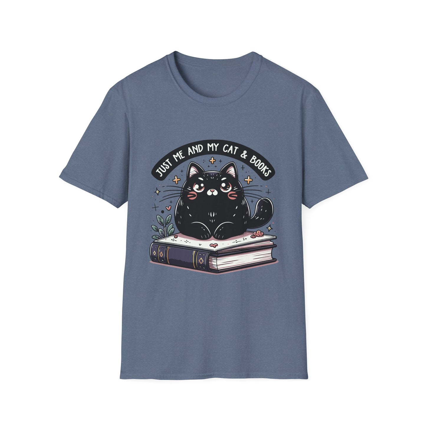 Just Me and My Cat & Books Adult Tee