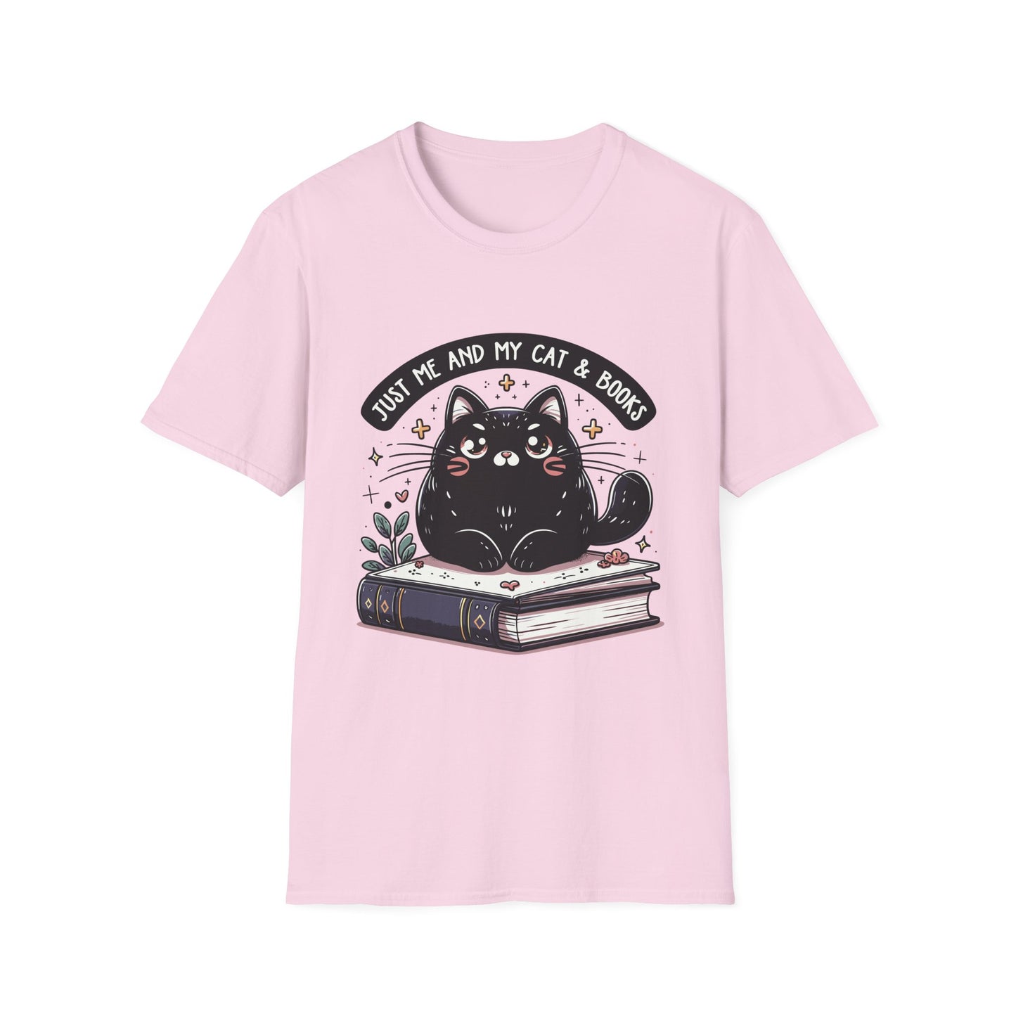 Just Me and My Cat & Books Adult Tee