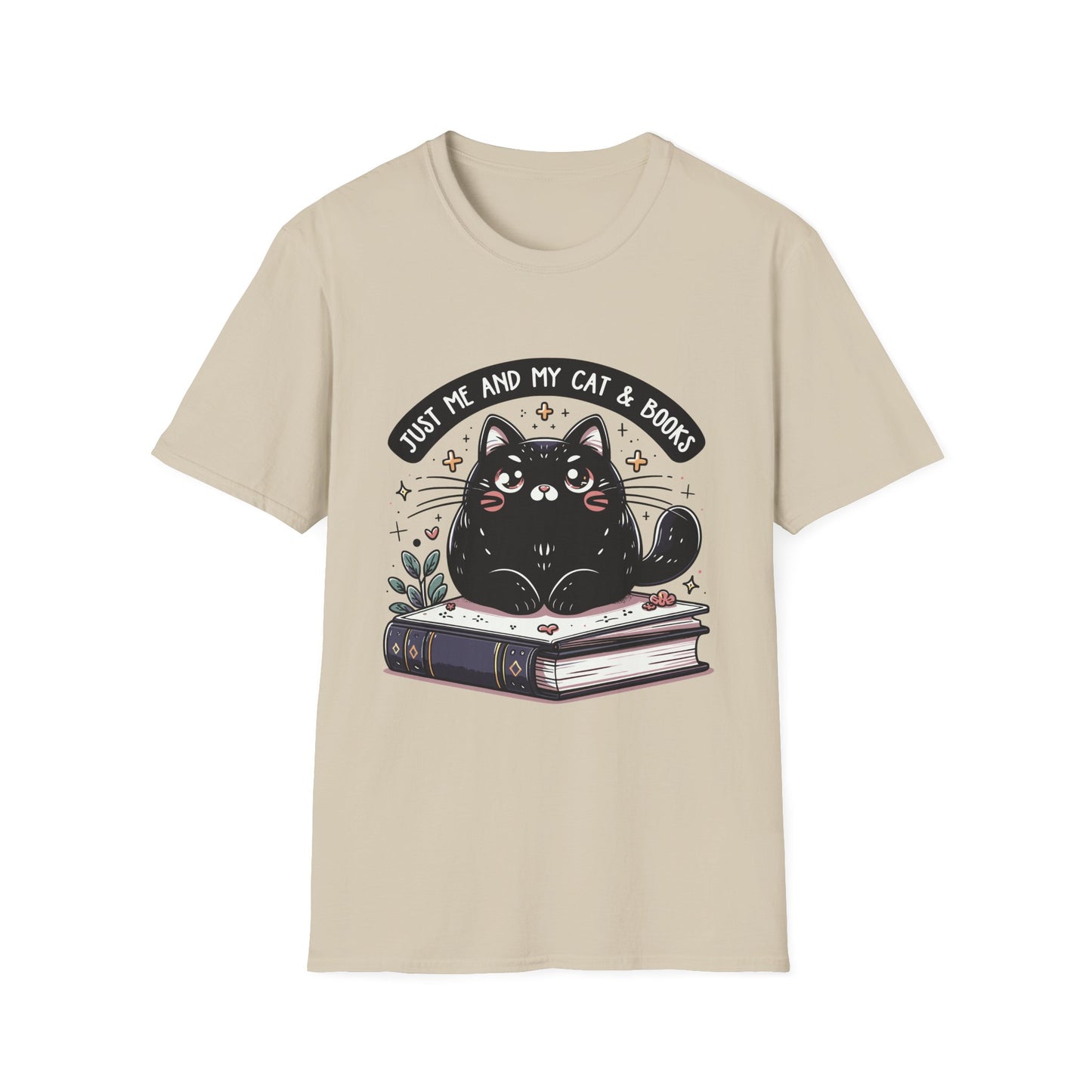 Just Me and My Cat & Books Adult Tee
