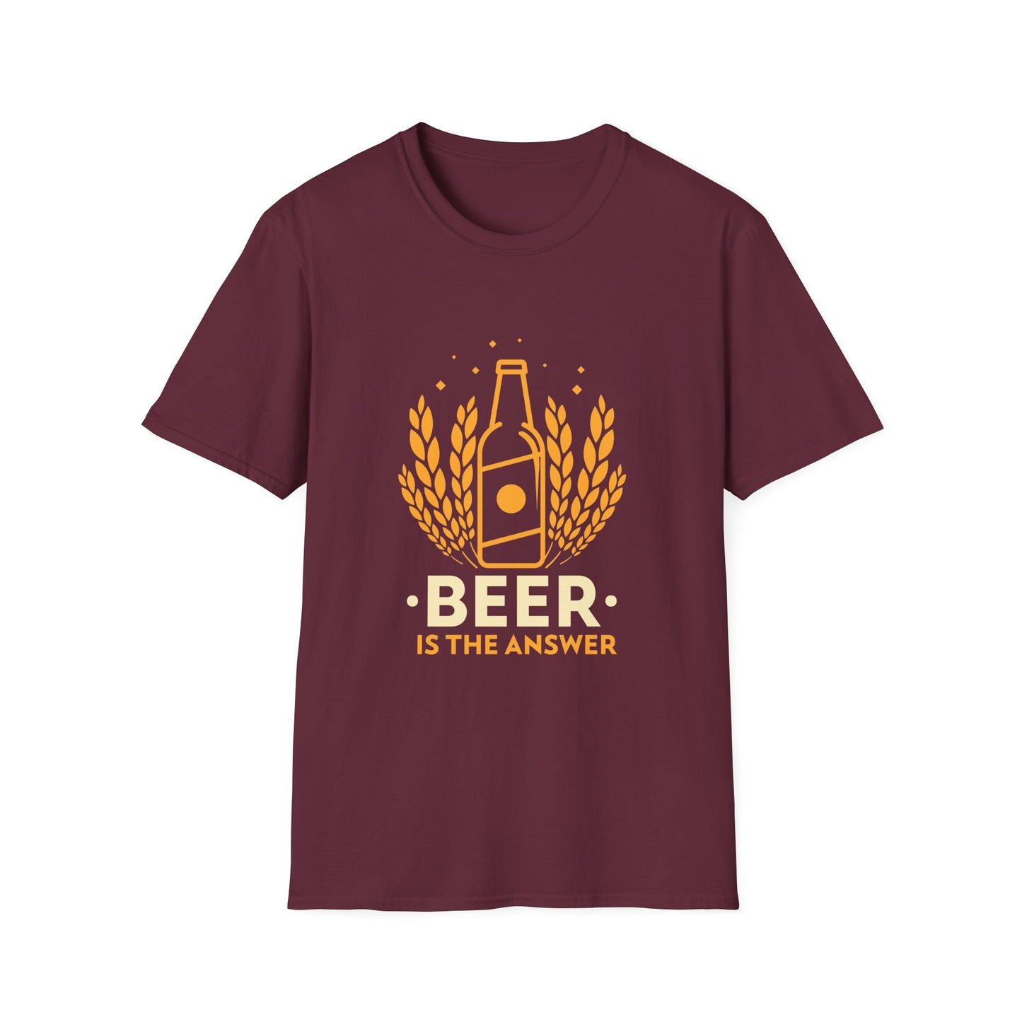 Beer Is The Answer Adult Tee