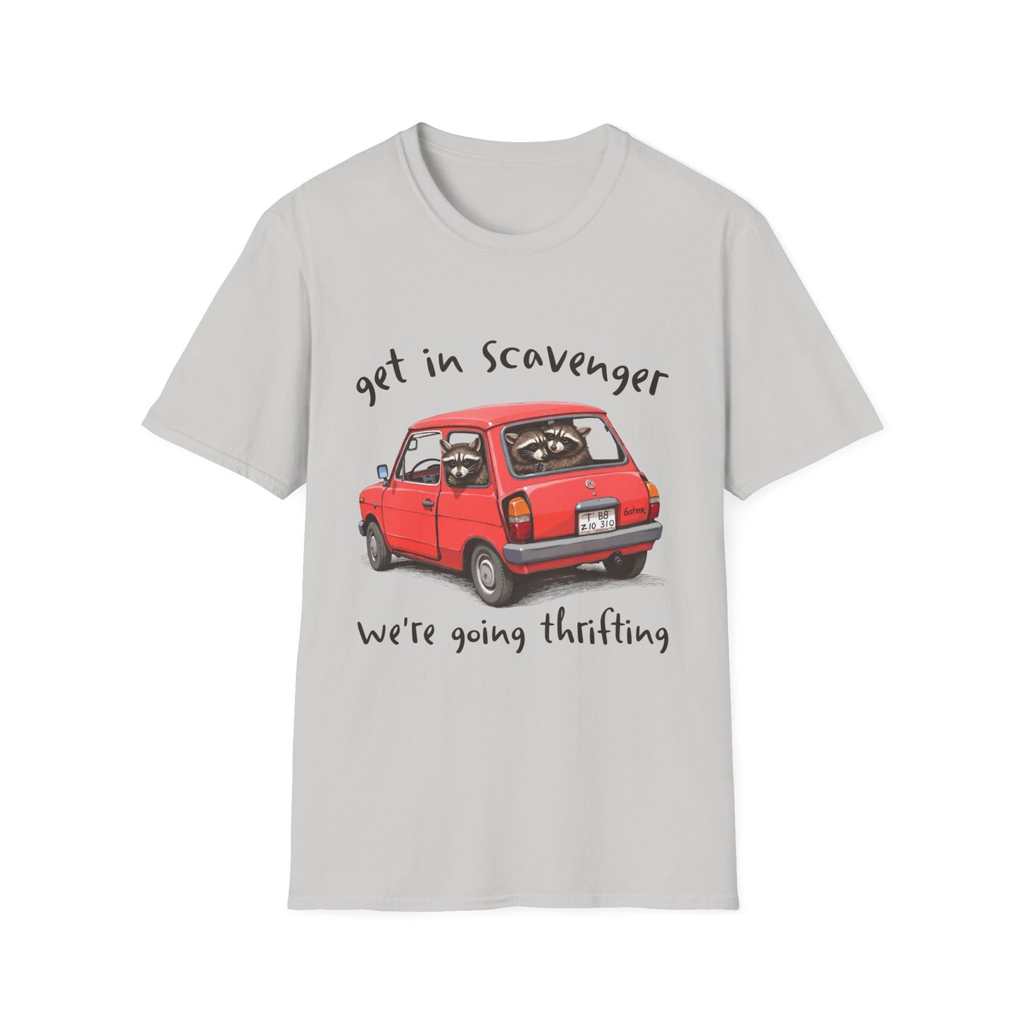 Racoons Get In Scavenger, We're Going Thrifting Adult Tee
