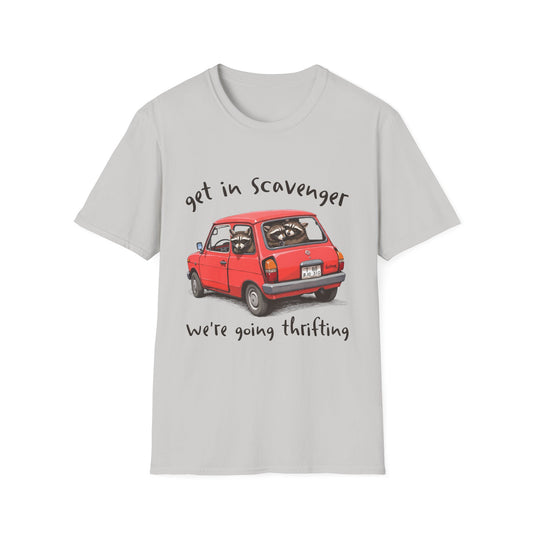 Racoons Get In Scavenger, We're Going Thrifting Adult Tee