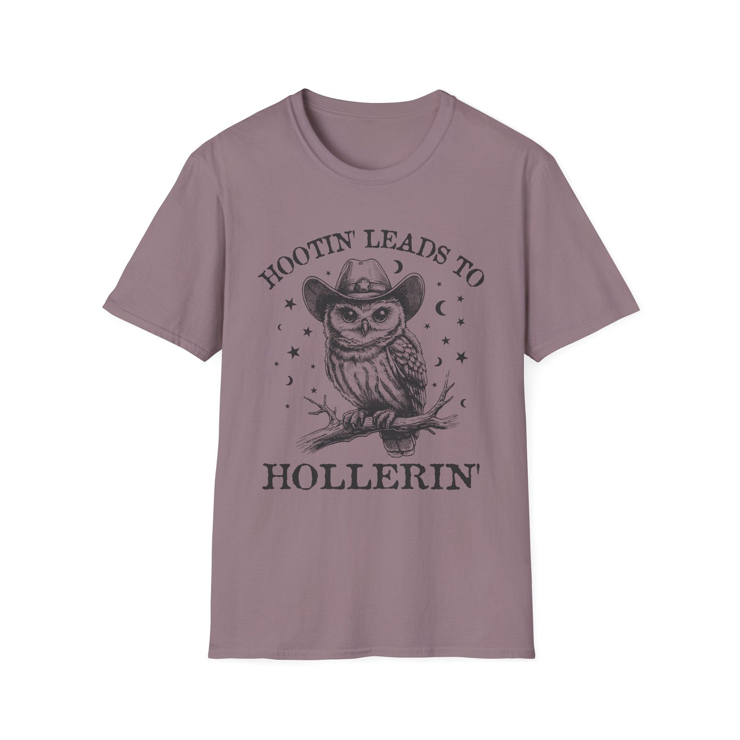 Hootin' Leads to Hollerin' Owl Adult Tee
