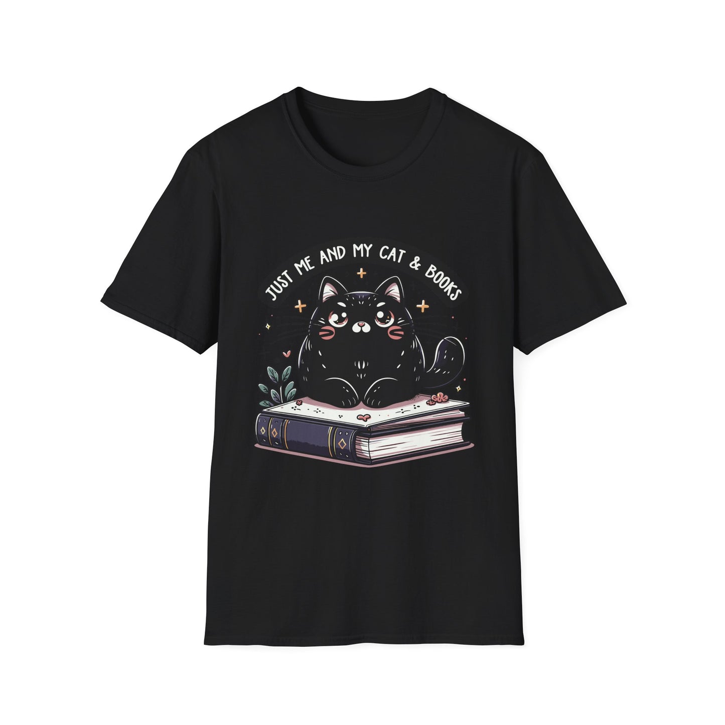 Just Me and My Cat & Books Adult Tee