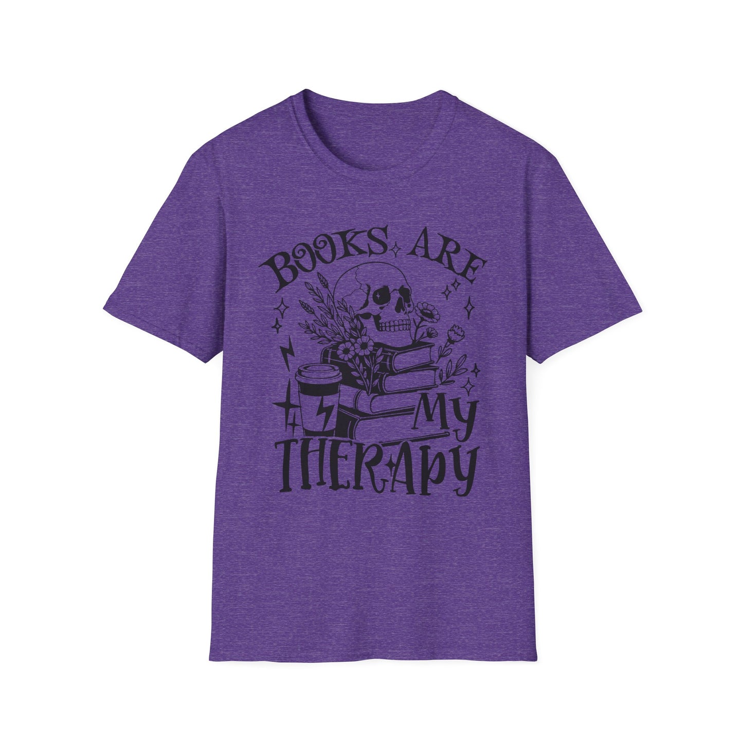 Books Are My Therapy Adult Tee
