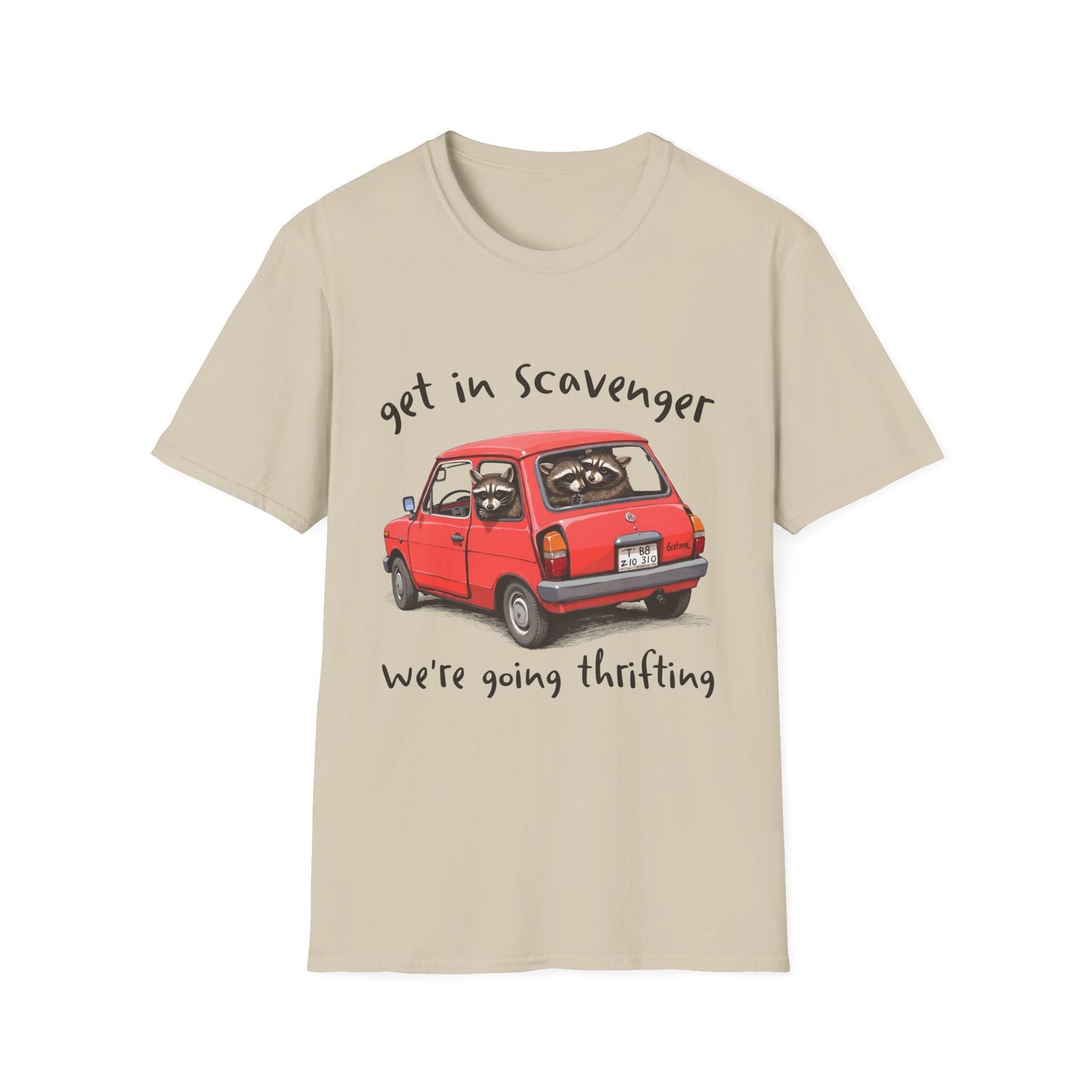 Racoons Get In Scavenger, We're Going Thrifting Adult Tee