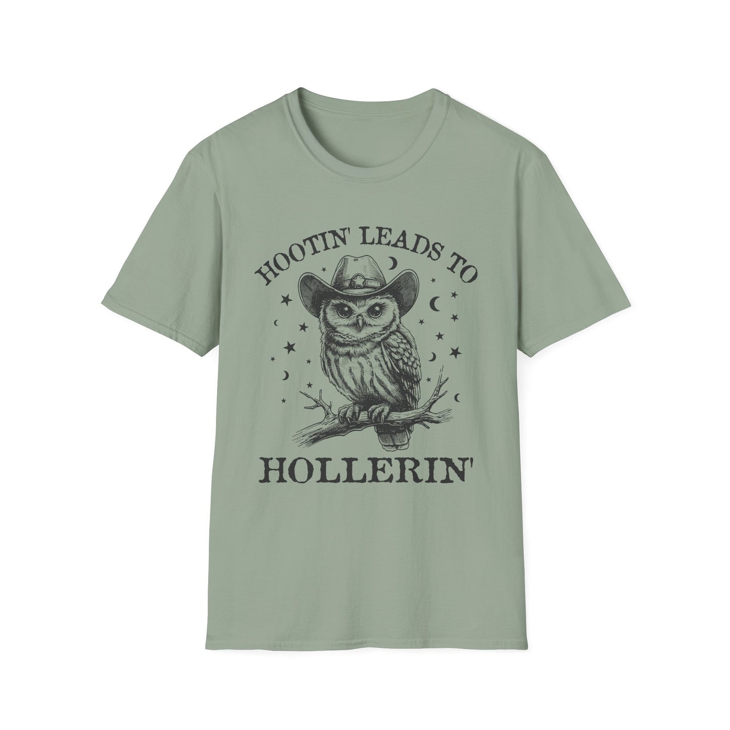 Hootin' Leads to Hollerin' Owl Adult Tee