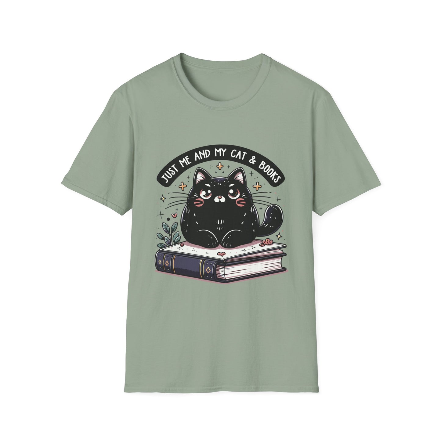 Just Me and My Cat & Books Adult Tee