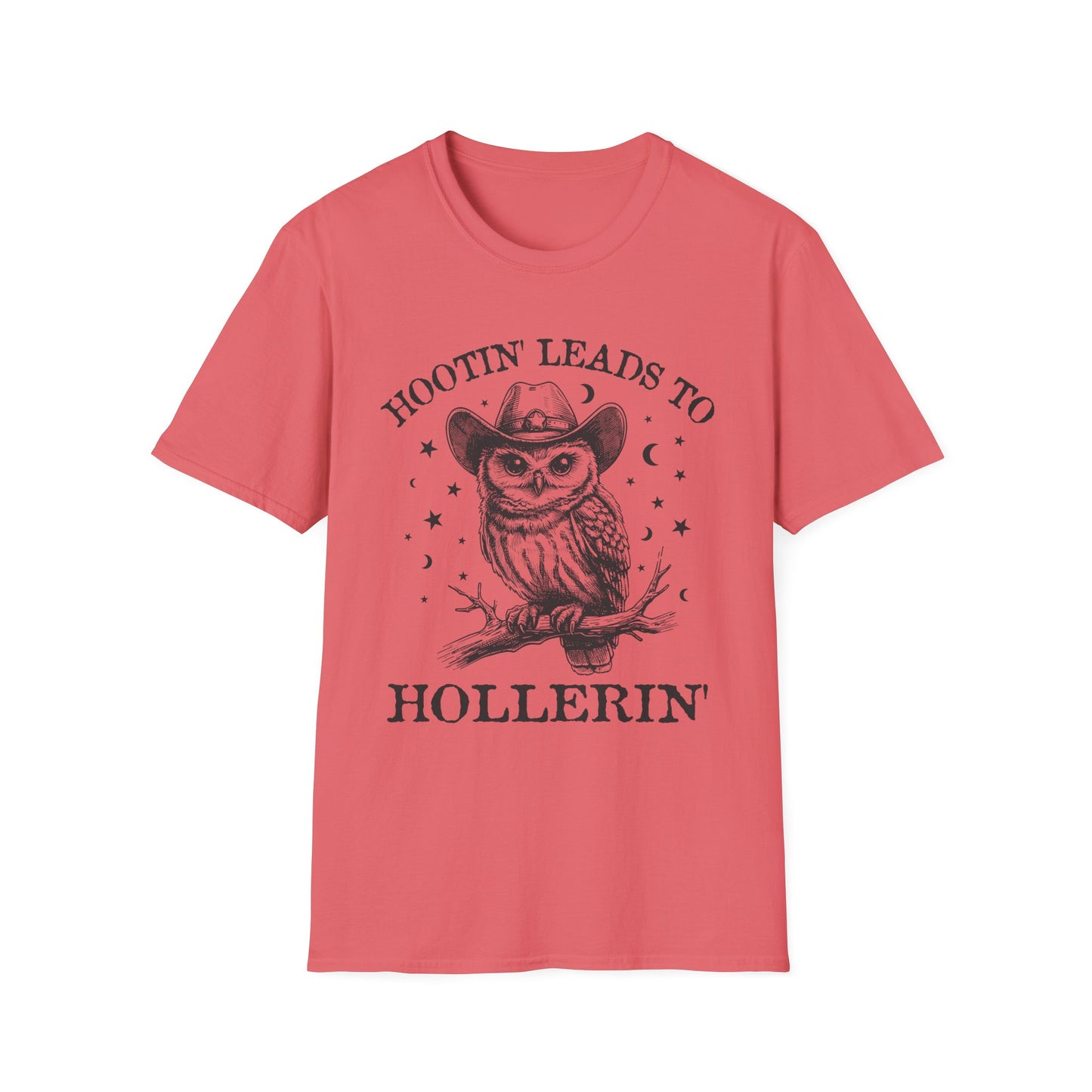 Hootin' Leads to Hollerin' Owl Adult Tee
