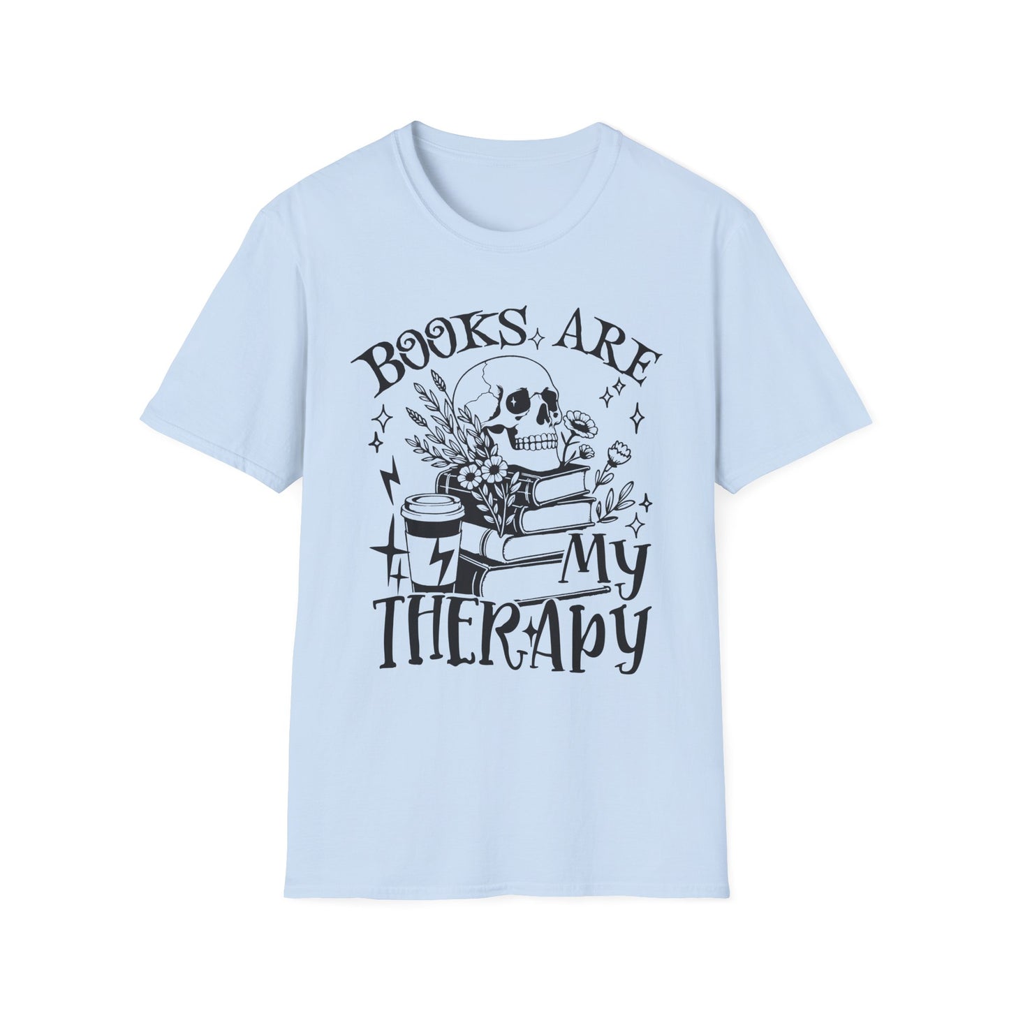 Books Are My Therapy Adult Tee