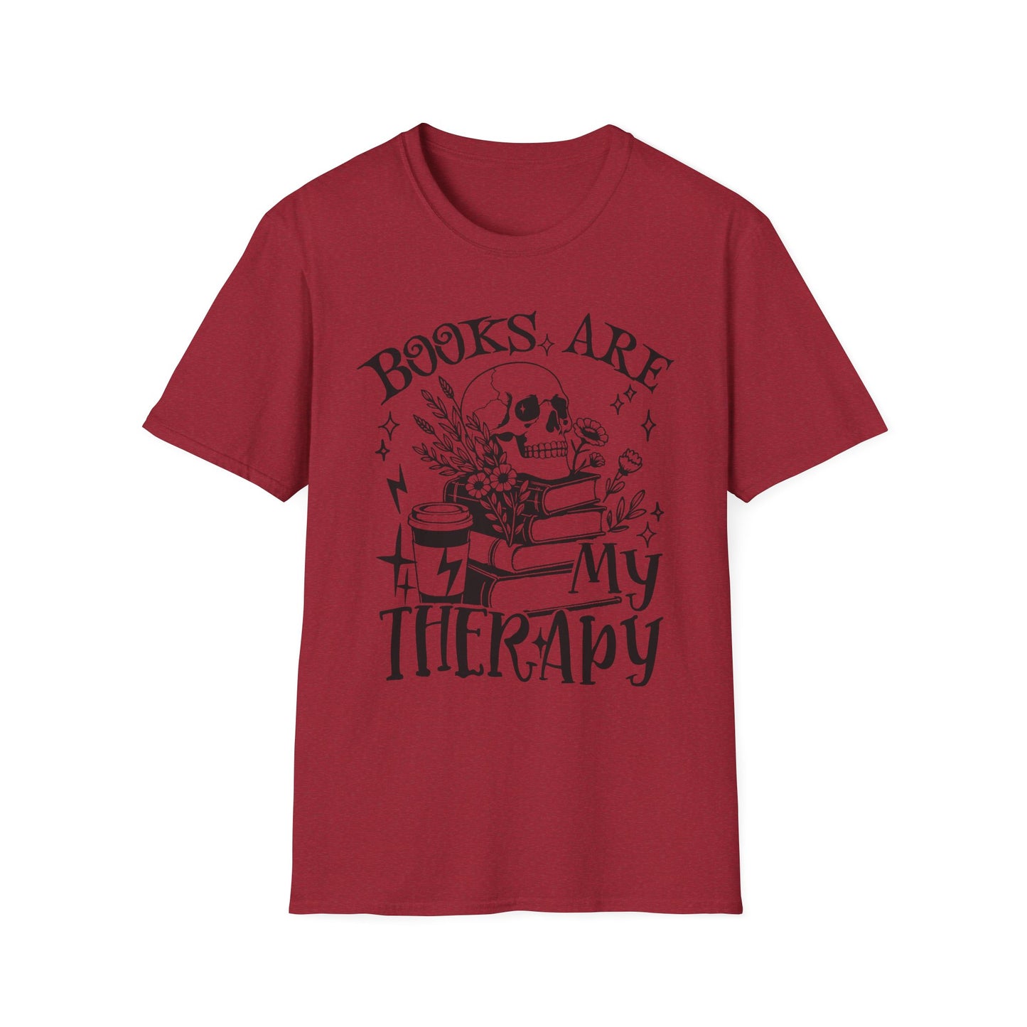 Books Are My Therapy Adult Tee