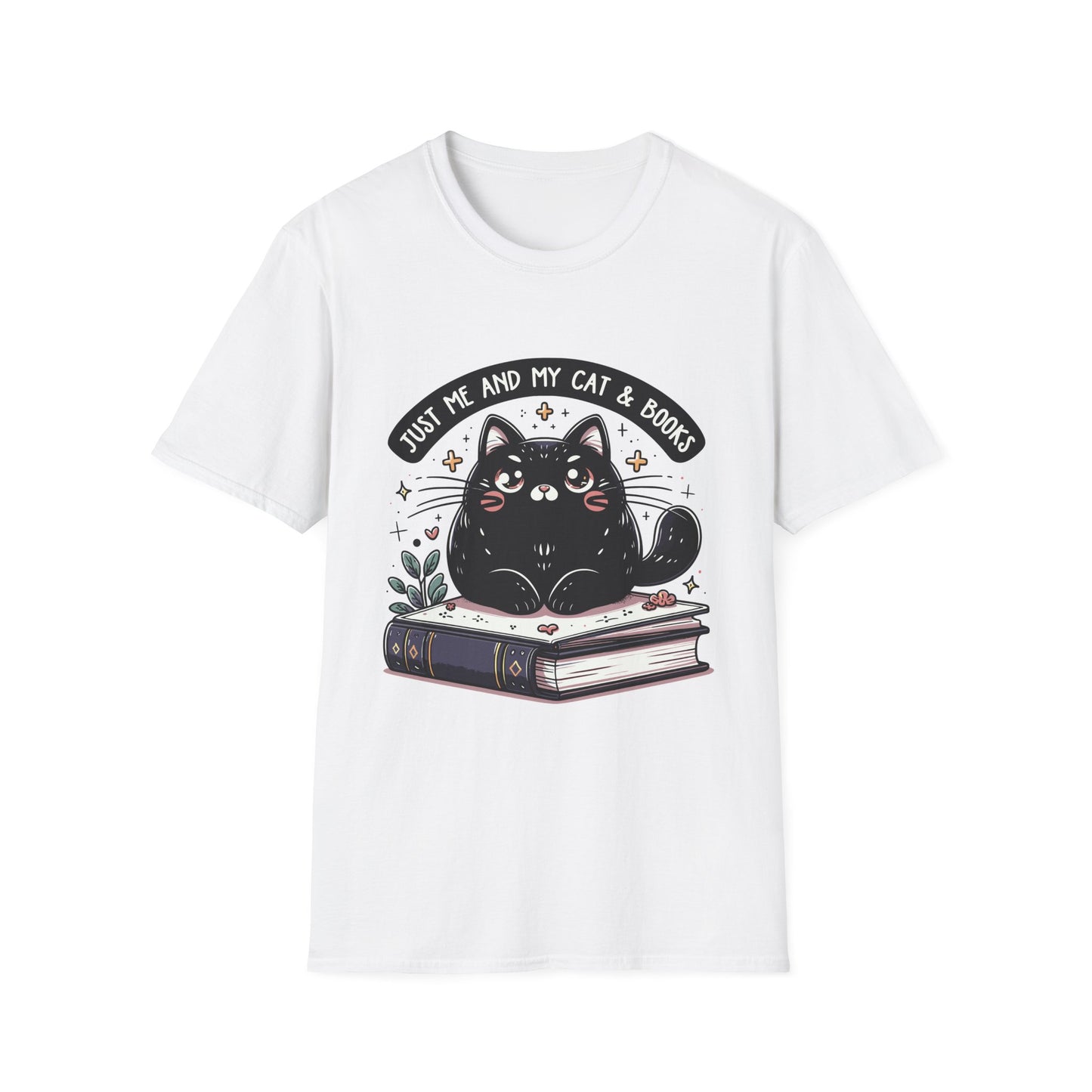 Just Me and My Cat & Books Adult Tee