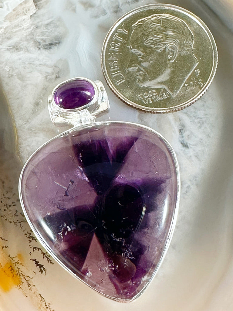 Trapiche Amethyst Sterling Silver Pendant