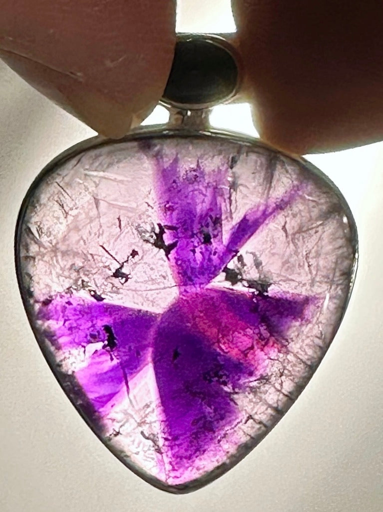 Trapiche Amethyst Sterling Silver Pendant