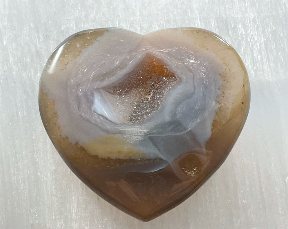 Druzy Agate Heart