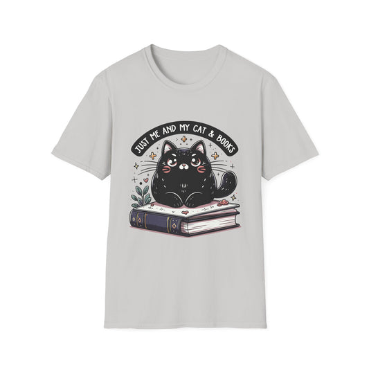 Just Me and My Cat & Books Adult Tee
