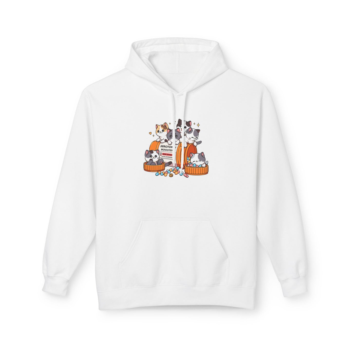 Kawaii Cats = Serotonin Adult Hoodie