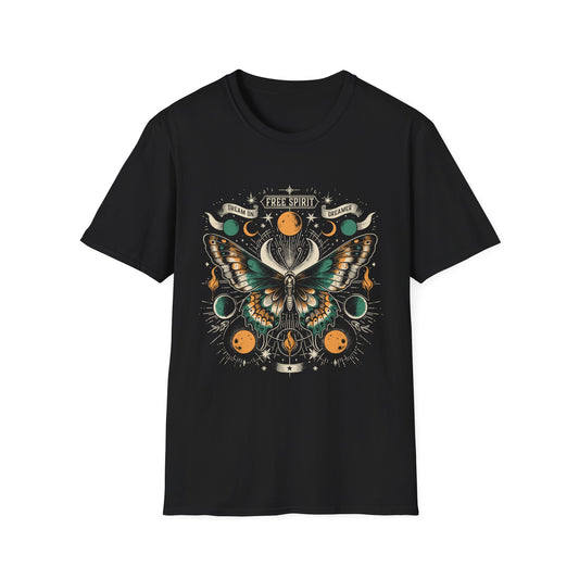 Free Spirit Boho Butterfly Adult Tee