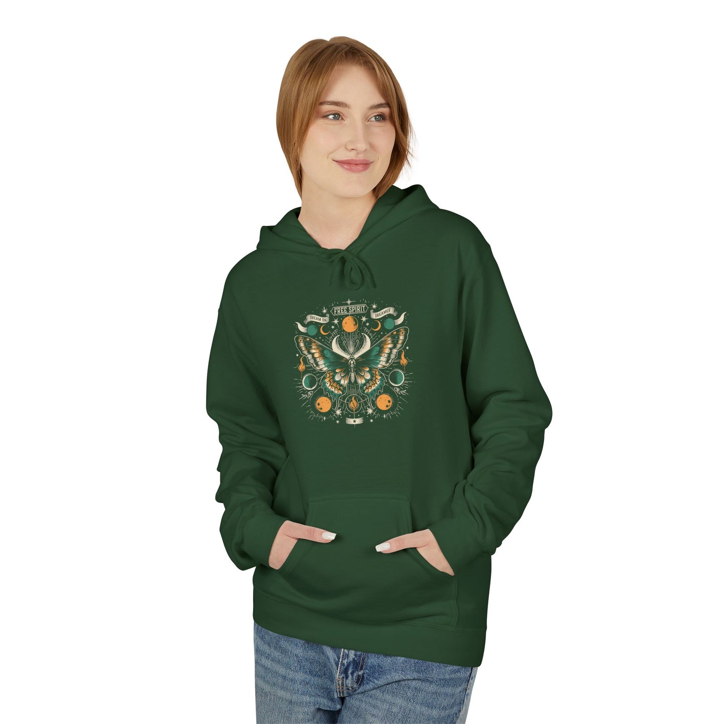 Free Spirit Boho Butterfly Adult Hoodie