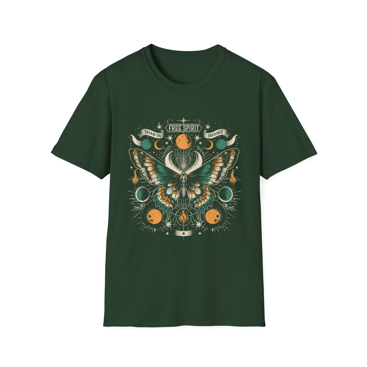 Free Spirit Boho Butterfly Adult Tee