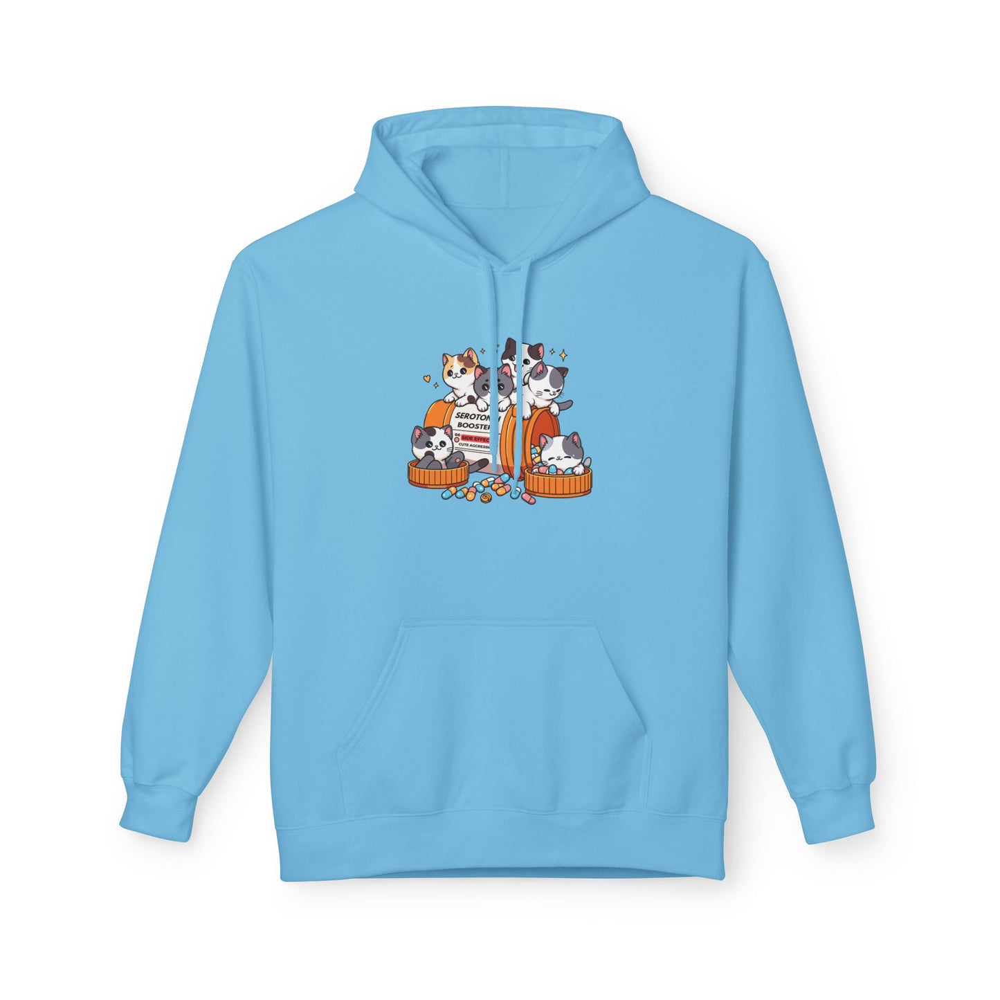 Kawaii Cats = Serotonin Adult Hoodie