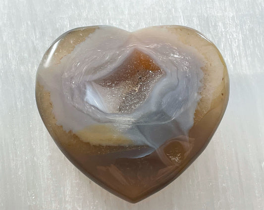 Druzy Agate Heart